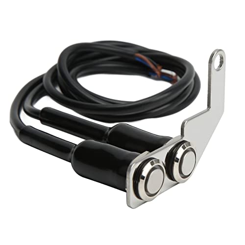 Motorcycle Handlebar Switch, LED Headlight Control Button Fog Light ON Off Switch Universal Handlebar Mounted Waterproof Stainless Steel Bracket for ATV Dirt Bike Electric Bike