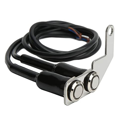 Motorcycle Handlebar Switch, LED Headlight Control Button Fog Light ON Off Switch Universal Handlebar Mounted Waterproof Stainless Steel Bracket for ATV Dirt Bike Electric Bike