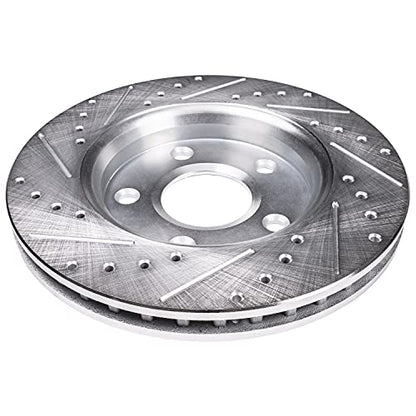 Detroit Axle - Brake Rotors for 2016 2017 INFINITI QX50 Drilled and Slotted - size: 4R56052/KIT