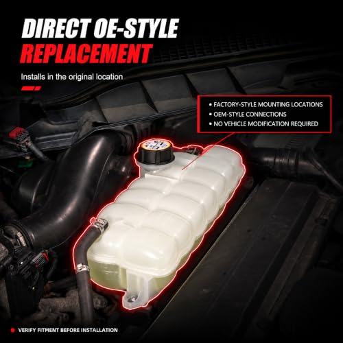 603-318 Coolant Reservoir Tank with Cap for Ford F-150 2015-2024 - size: 603-318