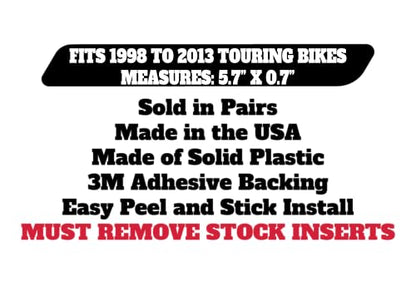 Kustom Cycle Parts We The People American Flag Saddlebag Inserts! Sold in pairs. Fits Harley Davidson Touring Models. - style: 2013 and Older Touring
