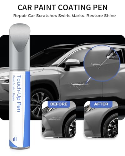 1D4 Pewter Metallic Touch Up Paint Compatible with Toyota Exact Match Chips and Nicks Touch Up - color: Pewter Metallic(1D4) compatible with 4Runner/Avalon-models/Camry-models/FJ-Cruiser/RAV4/Solara