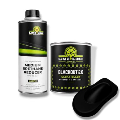 LiME LiNE Blackout 2.0 Automotive Black Basecoat + Reducer - Pint Kit