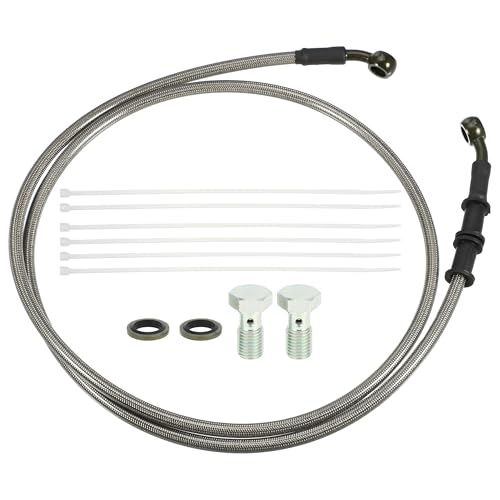 uxcell 1 Set 1.4m 4.59ft Motorcycle Hydraulic Brake Line Hose Universal - size: 140CM