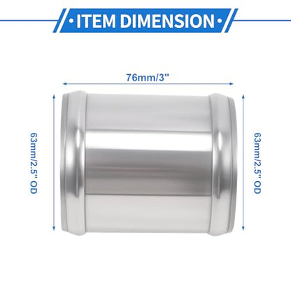 2.5" OD 0° 6063 Aluminum Alloy Tube Intercooler Pipe 3" Length - size: 2.5"OD 3"Length