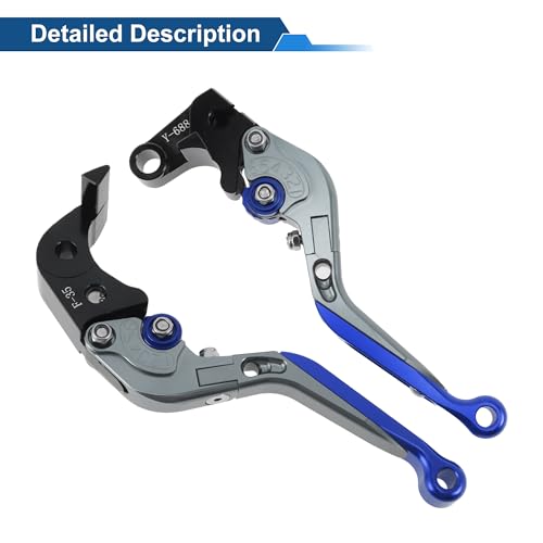 YZF-R7 Short/Long Brake Clutch Levers for Yamaha 21-25 Blue - color: Titanium Handle Blue End