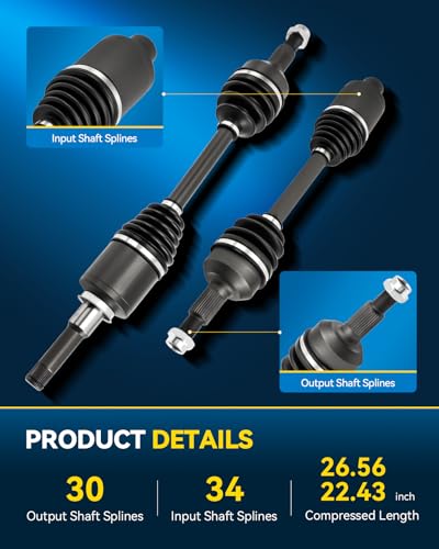 PHILTOP Front CV Axle Shaft for Chevrolet Equinox, for GMC Terrain - size: 66-1516 66-1517