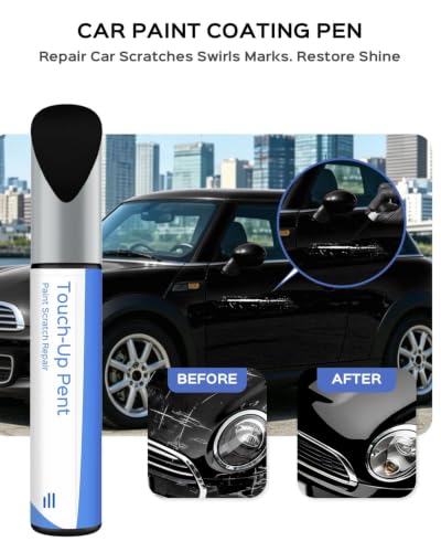 A94 Midnight Black Metallic Touch Up Paint Compatible with BMW Mini Cooper - color: Midnight Black Metallic