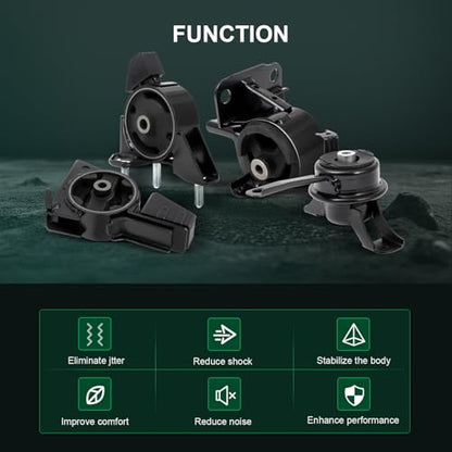SCITOO Engine Motor Transmission Mount Set for Toyota for Corolla 1998-2002