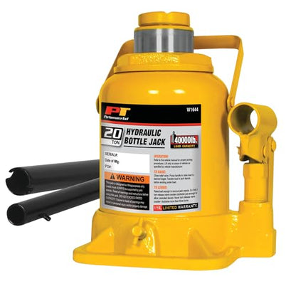 Performance Tool W1644 20 Ton Heavy Duty Shorty Hydraulic Bottle Jack - size: 20-Ton - Shorty