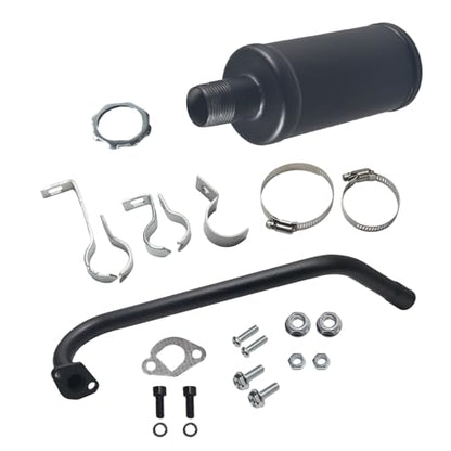 212 Long Exhaust Pipe w Muffler for Coleman CT200U Mini Bike Go Karts parts - size: Long with Muffler