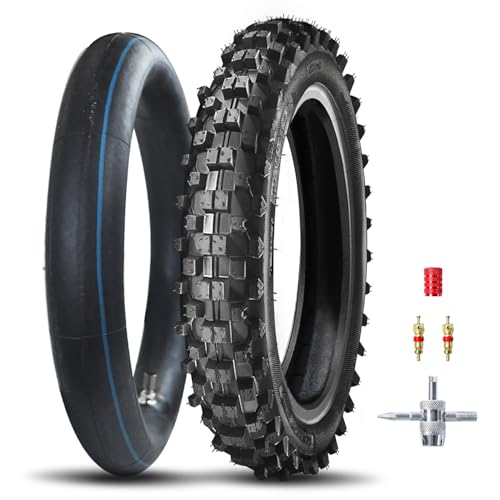Dirt Bike Rear 90/100-16 3.25/3.50-16 Tire and Inner Tube for 150cc KX100 KLX140 TTR125 CRF150 XR100 RM85L RM100 Baja DR125 Pit Bike Off Road Motocross Motorcycle Heavy Duty