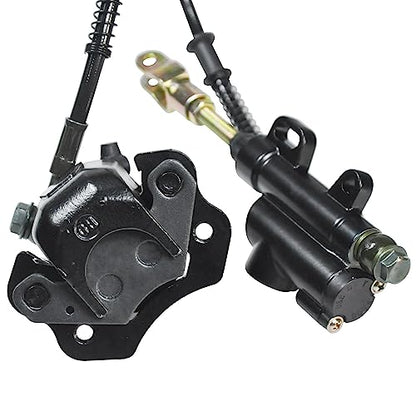 HOLATO Rear Disc Brake Master Cylinder Caliper Assembly with Brake Pads for 50cc 70cc 90cc 110cc 125cc Tao Tao 110 Coolster 3050HD 3050C Peace Motorsports Apache Four Wheeler Quad ATV Parts Heavy duty
