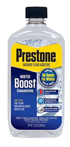 Prestone AS240-12PK Washer Fluid Booster De-Icer Additive with Dirt Blocker-15.5 oz, (Pack of 12) - size: 186 Fl Oz (Pack of 1)