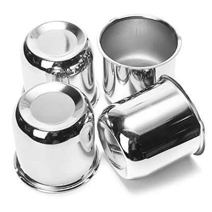 4Pcs 3.19" OD 3.17" H Push Through Trailer Wheel Center Cap for Rim - color: Chrome, size: 3.19" Hub 3.17" H