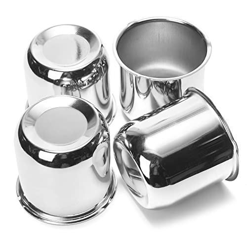4Pcs 3.19" OD 3.17" H Push Through Trailer Wheel Center Cap for Rim - color: Chrome, size: 3.19" Hub 3.17" H