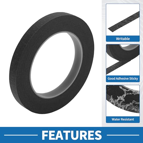 Painters Tape Easy Removal 0.5 Inches x 52.5 Yards Black - color: Black, size: 0.5 Inches x 52.5 Yards