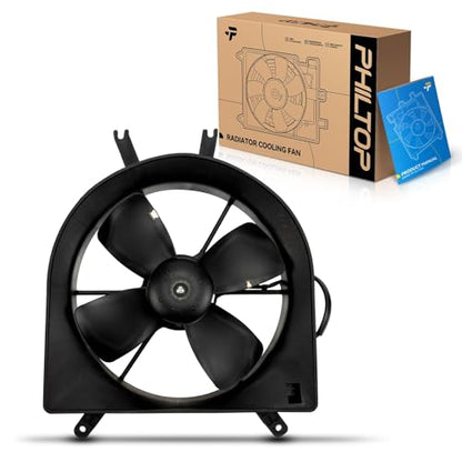 PHILTOP 620217 Radiator Cooling Fan Assembly, Compatible with 1999-2000 Civic, Replace # 620217, 19015-P08-003, 19030, 19020-P08-003, 19015-P08-013 - size: 1999-2000 Civic