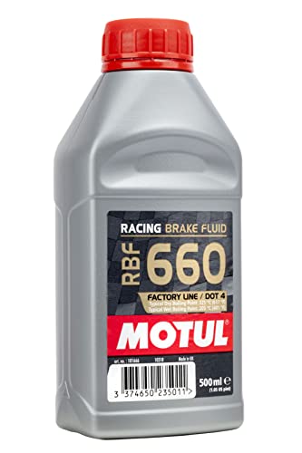 Motul RBF 660 Racing Brake Fluid – DOT 4, 100% Synthetic Racing Brake Fluid - 500ml Bottle (101667)