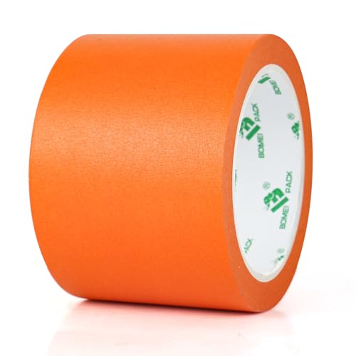 BOMEI PACK Wide Orange Painters Tape 3 Inches x 30 Yards, 3D Tape, 3D Printing Tape for Laser Cutting, 21-Day Clean Removal Wide Masking Tape - color: Orange