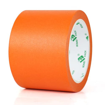 BOMEI PACK Wide Orange Painters Tape 3 Inches x 30 Yards, 3D Tape, 3D Printing Tape for Laser Cutting, 21-Day Clean Removal Wide Masking Tape - color: Orange