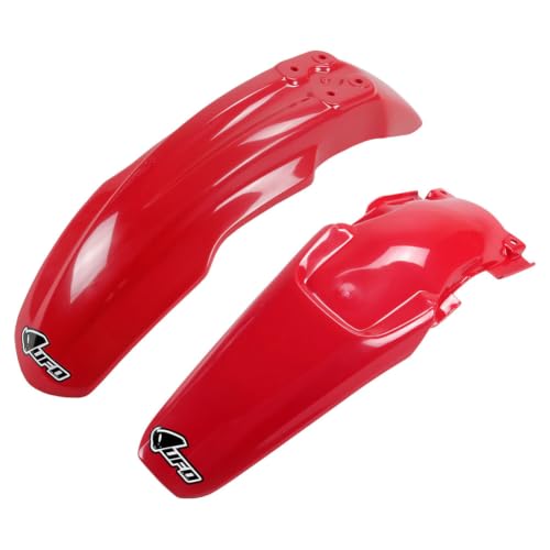 UFO PLAST Front/Rear Fender Kit - Replacement Dirt Bike Front and Rear Mud Guard - Compatible with Honda CRF150R/CRF150R Expert 2007-2026 (Red) - color: Red