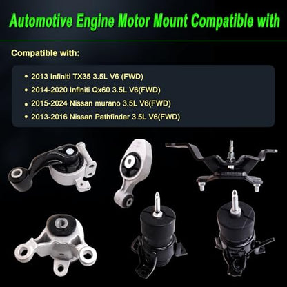 Engine Motor Mount fit Nissan Murano 15-24/Pathfinder 13-16 3.5L FWD - size: 2015-2024 Murano