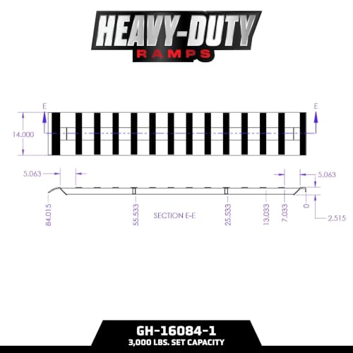 GEN-Y Hitch Heavy Duty Aluminum Loading Ramps - Set of 2, 7 Foot Long x 14 Inches Wide, 6000 lbs Capacity, Hybrid Hook and Plate Ends, Serrated Cross Rungs for Maximum Traction - size: 7'