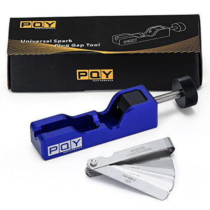 Universal Spark Plug Gap Gapping Tool with 32 Blade Feeler Gauge Blue - color: blue+feeler gauge