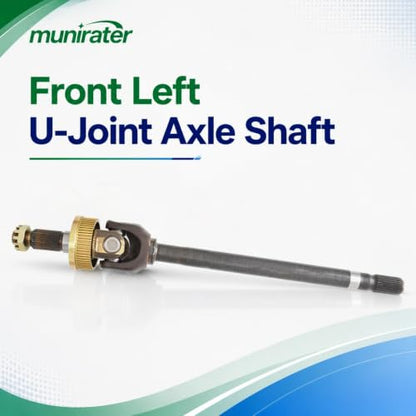 munirater Front Driver Side Left U-Joint Axle Shaft Replacement for R-a-m 1500 1994-2001