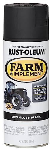 Rust-Oleum Farm & Implement Gloss Black Spray Paint - color: Black, size: 12 Ounce (Pack of 1)