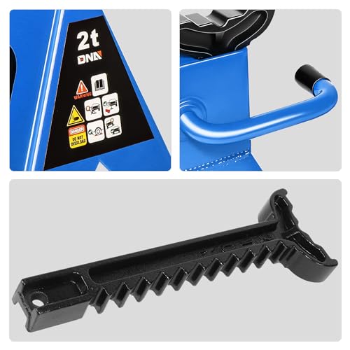 DNA Motoring 2 Ton Car Jack and Stands Kit Blue - color: Blue