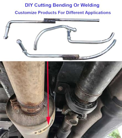 32PCS Car Exhaust Hanger 3/8"(10MM) Rod Rubber Exhaust Hangers Mount Kits - size: 32PCS Exhaust Hanger Rod With Rubber