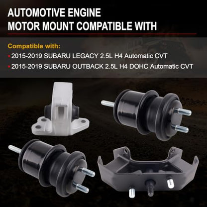 Motor Mount Kit for 2015-2019 Legacy Outback 2.5L - size: A6742 A6742 A6743 A6745