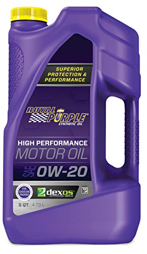 Royal Purple ROY51020 API-Licensed SAE 0W-20 High Performance Synthetic Motor Oil - 5 qt. - size: Pack of 1, style: 5 Quart
