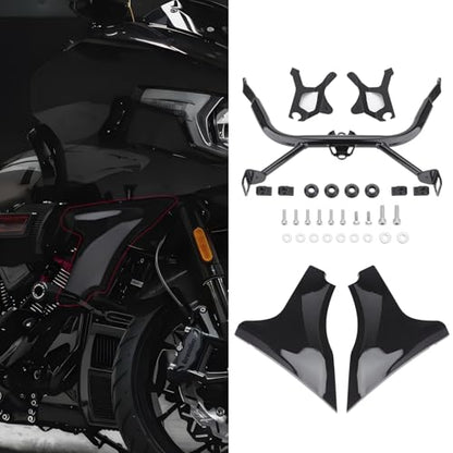 Side Fairing Panel Bracket Motorcycle Fairing Support Brackets Kit for Harley Touring CVO Road Glide ST FLTRXSTSE 2024 FLTRXSE 2023 (Vivid Black) - color: Vivid Black