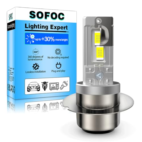 SOFOC P36D LED Bulbs High/Low Beam For Motorcycle/Car Fog Light Bulb DC 12V-18V 60W 4000Lm Super Bright 3570 4SMD White 1PCS