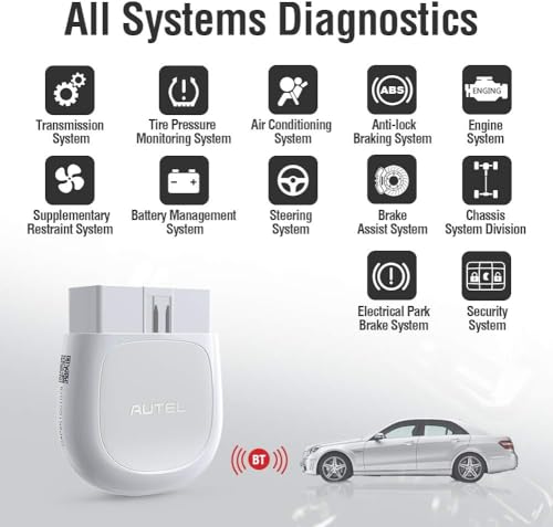 Autel AP200 Bluetooth OBD2 Scanner, Full Systems Diagnoses and 19 Services