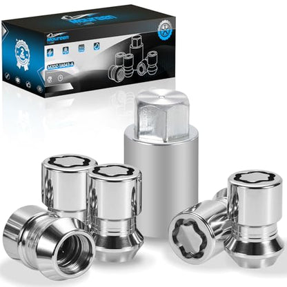 Wheel Locks Lug Nuts M12 x 1.50 Fit for‌ Ford Bronco 2021 2022 2023 2024 Hex Key Cone Seat Replace M2DZ-1A043-A - size: M12 x 1.50 Spherical Seat