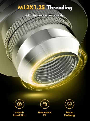MIKKUPPA M12x1.25 Mag Lug Nuts, Chrome 24PCS OEM Flat Washer Wheel Nuts - color: Silver, size: M12X1.25-1.5" (38mm) Long, style: 24 PCS