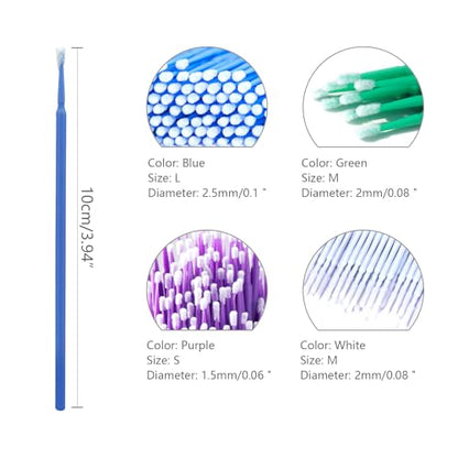 400Pcs 4 Sizes Touch Up Paint Brushes for Auto Paint Chip Repair