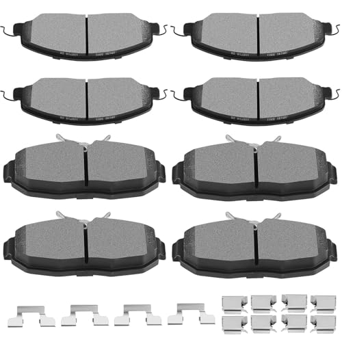 Brake Pads Kits,SCITOO 8pcs Brakes Pads Set For Ford For Mustang 2005-2010 - size: Front D1081 & Rear D1082