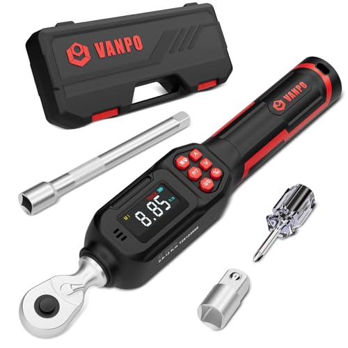 VANPO Digital Torque Wrench, 1/4", 1.11–22.13 ft-lb for Bikes - size: 1/4-inch 0.44-8.85 Ft-lb/0.6-12 Nm