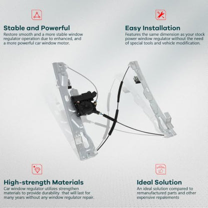 FINDAUTO 751-600 Power Window Regulator for 2011-2014 for Ford for F-150