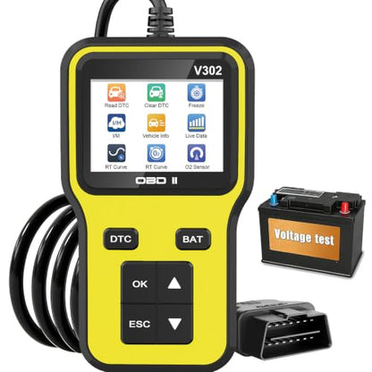 Professional OBD2 Scanner, Enhanced Check Engine Code Reader - color: Yellow