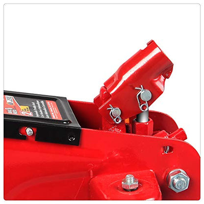 BIG RED T82012 Torin Hydraulic Trolley Service/Floor Jack with Blow Mold Carrying Storage Case, 2 Ton (4,000 lb) Capacity, Red - size: 2 ton with case