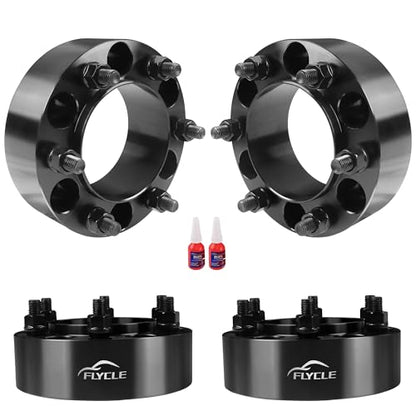 FLYCLE 6x5.5 Hubcentric Wheel Spacers 2 inch for 1995-2023 Tacoma 1989-2024 4Runner, 6x139.7mm Wheel Spacer with 12x1.5 Studs 106mm Bore for Tundra FJ Cruiser Fortuner Sequoia GX460 GX470 - size: 2 Inch