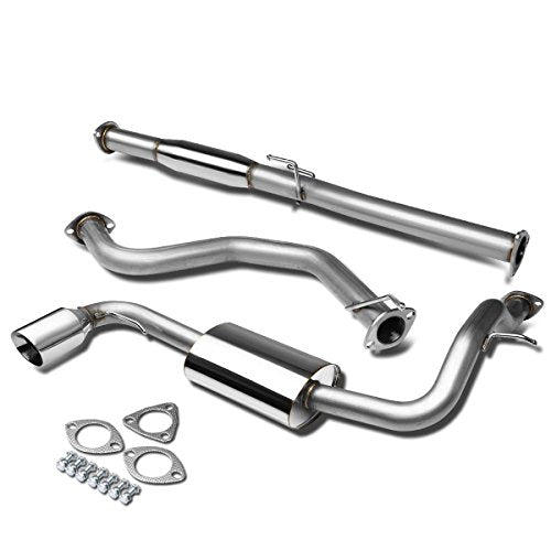 DNA MOTORING CBE-HC88-NRT Stainless Steel Cat Back Exhaust System [Compatible with 88-91 Honda Civic 3-Door Hatchback] - style: 14mm Double Walled