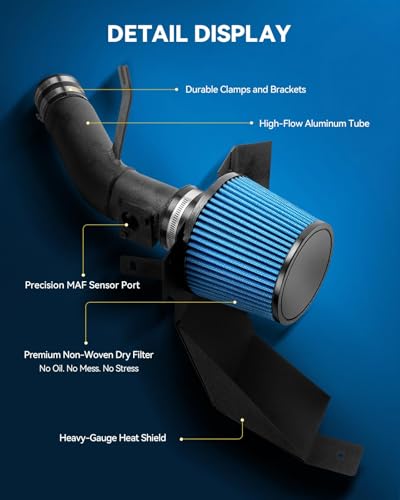 PHILTOP 2.75" Cold Air Intake Kit for 2016-2021 Honda Civic 1.5L, Blue - color: Blue, size: 2016-2021 Honda Civic 1.5L(Exc. Si)