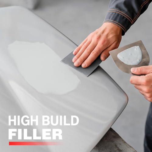 Roberlo Silver Light Multipurpose Body Filler - Superior Filling Properties, Easy Sanding, Great Adhesion to All Metal, Tack & Stain Free, Saves Time & Labor, Ideal for Heavy Fill Jobs, Smooth Texture - size: 3 Liter (Pack of 1)
